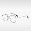 T23829 marco de gafas poligonal semi-titanio artístico retro liso para adelgazar de venta caliente se puede equipar con miopía venta al por mayor de fábrica