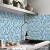 Pegatinas de Pared a Prueba de Humedad y Moho Engrosadas Estéreo 3D Pegatinas de Pared de Cristal Renovación de Baño Pegatinas de Pared Engrosadas de Imitación de Azulejo