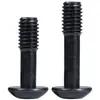 Tornillos No Extraíbles de Acero Inoxidable 304, Cabeza Semiredonda Negra, Hexagonal, Tornillos de Cabeza Avellanada Semirroscados Hexagonales M3M4M6