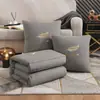 Colcha-Almohada Engrosada de Doble Uso para Siesta en la Oficina, Colcha de Aire Acondicionado, Cojín de Coche, Almohada Plegable para Sofá, Colcha Refrescante de Verano