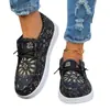 Zapatos Deportivos Casuales de Gran Tamaño Transfronterizos de Amazon para Mujer Primavera y Otoño Nuevo Estilo Coreano con Cordones Puntera Redonda Slip-On Zapatos de Lona