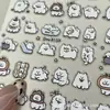 Al por mayor En stock Estilo Ins Suave Lindo Perezoso Cachorro Blanco Pegatinas para Uñas Relieve 3D Decoración de Dibujos Animados
