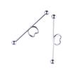 Brincos europeus e americanos joias para orelha personalidade barbell industrial barra transversal piercing