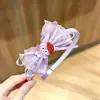 Faixa de cabelo roxa infantil kulomi artefato para finalização de cabelo quebrado de menina pequena faixa de cabeça de desenho animado para bebê não machuca o cabelo acessório de cabeça