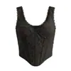 Camisola Moldeadora Europea Simple con Ribete de Encaje y Ballenas