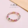 Anel Mingtai de Cristal e Aventurina Citrina para Mulheres, Design de Nicho Simples e Requintado, Presente de Luxo Leve para o Festival Qixi de Verão
