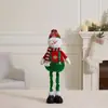 Novo Produto de Natal Ornamento Vermelho Verde Extensível Papai Noel Boneco de Neve Rena Boneca de Presente de Natal Decoração de Natal