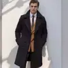 2026 UE RU EUA Outono Inverno Casaco Masculino de Lã Dupla-Face Longo Casaco Masculino de Lã Gabardine Roupas Masculinas Atacado