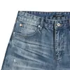 Pantalones acampanados de mezclilla lavada con efecto desgastado y estilo hippie, diseño moderno para hombre con rotos y tachuelas, pantalones casuales únicos