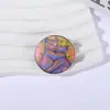 Inglês Americano Europeu Broche Divertido Emblema de Metal Acessórios de Vestuário Alfinete de Lapela Padrão Geométrico Redondo Venda por Atacado de Fábrica