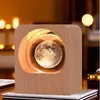 Venda quente presente de aniversário foto bola de cristal luz noturna lembrança LOGOTIPO da empresa presente comercial gravação em madeira maciça