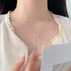 Novo Colar de Pérola do Amor em Prata de Lei S925 para Mulheres, Corrente de Clavícula da Moda que Não Desbota, Corrente de Pescoço Versátil de Nicho de Alta Qualidade