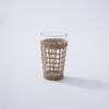 Florero de Vidrio Tejido con Paja, Cubierta Tejida para Vaso de Vidrio de Oficina, Vaso de Agua Fría para Hotel, Vaso para Bebidas, Compra al por Mayor para Hotel