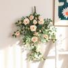 Flores de Pared de Rosa Colgantes Flores Balcón Pared Planta Verde Decoración Flores Colgantes Sala de Estar Flores de Pared Colgantes Plantas Colgantes Plantas Verdes Flores Artificiales