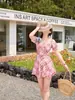 2026 Nuevo Estilo de Alta Gama Retro Cuadros Volantes Cintura Adelgazante Estilo Falda Impresionante Traje de Baño para Vacaciones Aguas Termales para Mujeres