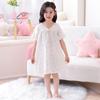 Nuevo Vestido de Dormir de Verano 2023 para Niños Vestido de Manga Corta para Niña Crepé Burbuja Dibujos Animados Lindo Ropa de Casa Vestido