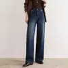 Jeans de pierna ancha de cintura alta a la moda para mujer, nuevo estilo otoño e invierno 2026, pantalones rectos adelgazantes y que realzan las caderas, pantalones largos elegantes y versátiles para mujer