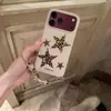 Funda de Pan con Estampado de Leopardo Estrellado Aplicable a Funda de Teléfono Apple 17 iPhone 18promax Correa 16 Nuevo Estilo Femenino 15