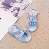 Sandalias Abiertas para Niños de Edad Media y Mayores, Nuevos Zapatos de Cristal de Verano 2026, Zapatos de Princesa de Dibujos Animados Antideslizantes con Suela Suave para Bebé