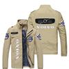 Jaqueta fina masculina para Primavera e Outono com logo de carro, jaqueta esportiva casual para motocicleta, cardigã de gola alta moderno, jaqueta com zíper