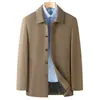 Chaqueta Nueva para Hombre Primavera y Otoño 2026, Chaqueta de Papá de Cuello Solapa para Hombre de Mediana Edad, Chaqueta Ejecutiva Casual de Negocios para Hombre