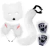 Máscara Estilo Ari, Luvas, Conjunto de Cauda de Raposa, Cinto Ajustável, Máscara para Olhos, Roupa Sexy, Cosplay Animal Feminino com Cauda
