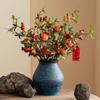 Ramas de Fruta de Granada de Flor Artificial Hogar Flor Falsa de Espuma Suave de Ajuste Flor de Vara Larga de Pie Ramas de Flores Adornos de Flores Decorativas