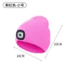Chapéu com Luz LED para Esportes ao Ar Livre com Botão Eletrônico, Gorro de Tricô para Pesca, Chapéu Iluminado para Adultos para Ciclismo Noturno