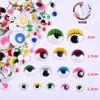 Ojos Móviles de Plástico Coloridos con Dorso Adhesivo para Muñecas Hechas a Mano DIY para Niños Calcomanías de Ojos Móviles Blancos y Negros Accesorios Educativos