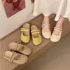 Mules populares de lino estilo Birkenstock de punta cerrada para mujer, nuevo modelo de verano 2026, con aumento interno de altura y suelas gruesas, sandalias Mary Jane