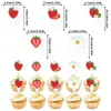 Amazon Nuevo Suministros de Fiesta Temática de Frutas Fresas Hawaianas Decoración Bandera Banner de Flores Distribución del Lugar