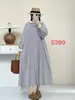 Vestido de Algodón y Lino con Cuello de Muñeca Artístico y Suave, Estilo Nuevo de Primavera para Mujer con Diseño de Pliegues, Vestido Camisa Holgado y Versátil Venta al por Mayor