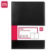 Cuaderno de cuero Deli BP108 Negocios 80 páginas/25K papelería de oficina registro de reuniones libro de registro de trabajo