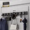 Perchero de pared estilo crema personalizado, no requiere taladro, para entrada de dormitorio y pasillo