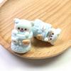 Acessórios de resina de cachorro sobremesa fofo tridimensional cola de creme chaveiro diy decoração saco surpresa flor de sapato material