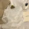 Nueva Ropa Interior Sexy de Encaje de Cintura Alta para Chica, Ropa Interior Transparente con Contraste de Color Dulce y Puro Deseo para Mujer