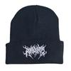 Novo chapéu de malha bordado gótico de rua punk transfronteiriço, gorro de lã, chapéu quente para homens e mulheres
