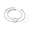 Pulsera de cuerda para la mano de acero de titanio con diseño de mariposa y corazón, súper vendida transfronteriza, para enviar a parejas y novias, venta al por mayor de joyería de acero inoxidable, se puede pedir