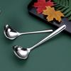 Cuchara de Acero Inoxidable 304 con Mango Largo, Cuchara Profunda y Engrosada para Beber en Casa, Cuchara Redonda de Cabeza Grande, Cuchara Pequeña, Cuchara para Gachas