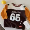 Camiseta con Estampado de Letras para Niños, Manga Larga para Niños, Colección Otoño 2026, Top con Estampado de Estrellas para Niños Pequeños, Camiseta Básica Pura de Algodón para Bebé, Elegante para Niñas