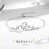 Pulsera de Estrella del Principito Pulsera Sencilla de Alta Gama con Piedra Lunar y Flor Pulsera de Dibujos Animados de Moda Versátil Creativa