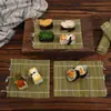 Cortina de bambu, persiana rolante, esteira de bambu verde, jogo americano, persiana rolante para sushi, cortina de sushi, cortina de bambu para sushi, decoração de sushi