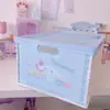 Capacidade Grande Transparente Dobrável Culomi Cachorro de Orelha Grande com Tampa Meruti Papelaria Estudante Lanche Organizar Armazenamento