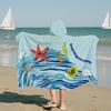 [Modelo de Colaboración para Piscina] Poncho de Microfibra con Broche del Fabricante Original, Toalla de Playa y Toalla de Baño Anticaída para Niños