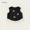 Ropa para Niños Youbao Chaleco para Niñas Verano Delgado Estilo Coreano Parche de Encaje con Lazo Ropa sin Mangas para Bebés