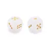 Dados de cristal natural de 15 mm, dados de seis caras de ágata y jade, grabados con números, accesorio para juegos de mesa de ocio y entretenimiento, artículo decorativo