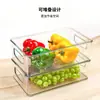 Cajón Transparente Rectangular Apilable Tipo Cajón Sellado Refrigerador de Cocina Caja de Almacenamiento de Plástico Grande Se Puede Apilar