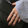 Anillo de plata de ley 925 con forma de cruz geométrica para el dedo índice, con apertura para mujer, estilo moderno y frío, personalizado, estilo vintage nicho.