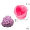 Molde de Silicona Estéreo con Forma de Corazón Clavel Rosa Molde de Chocolate Molde para Jabón Hecho a Mano Decoración Plegable para Pastel