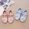 Zapatos de Princesa de Cristal para Niñas 2026 Verano Nuevos Zapatos de Actuación Bella Durmiente Vestido de Lentejuelas Zapatos de Piel de Cristal